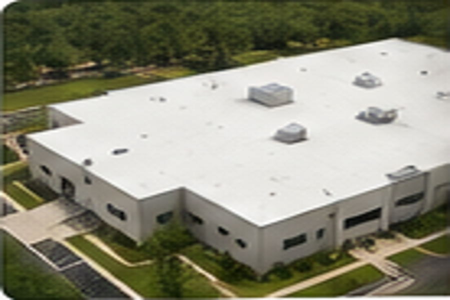 White TPO commercial roofing system